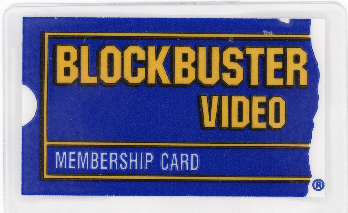 A Blockbuster Video membership card